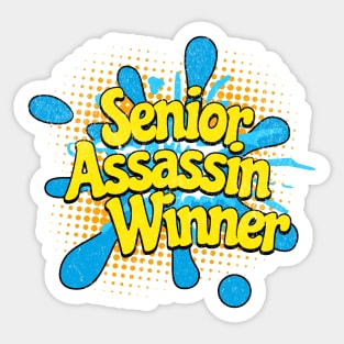 Senior Assassin Winner School Graduation Water Game Sticker
